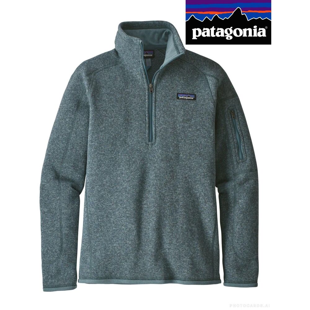 NWOT Patagonia Better Sweater 1/4 Zip Pullover Shadow Blue Women's Size XL